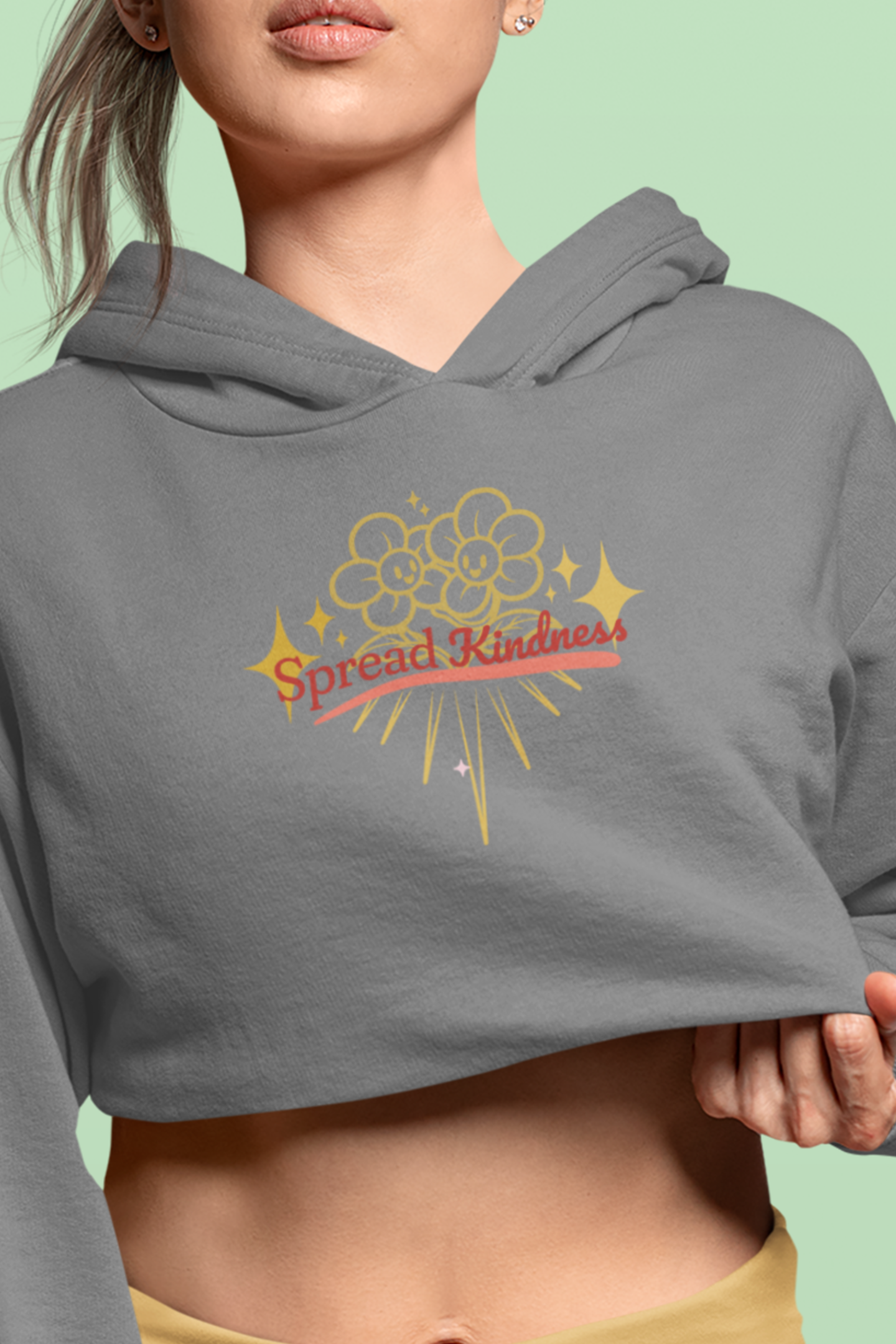 Being a Dick Doesn't Make Yours Bigger Crop Hoodie